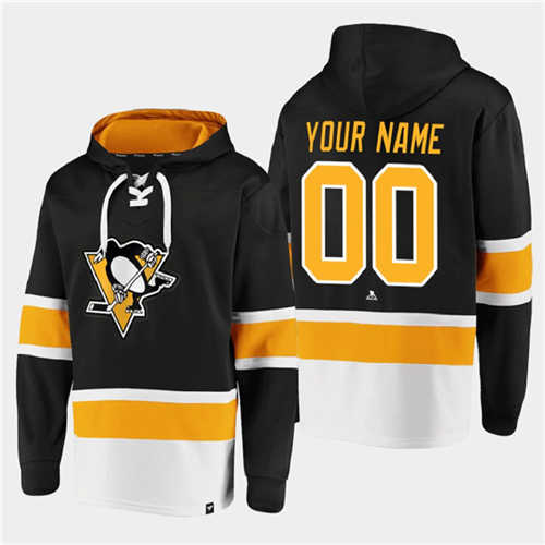 Pittsburgh Penguins Active Player Custom Black All Stitched Sweatshirt Hoodie